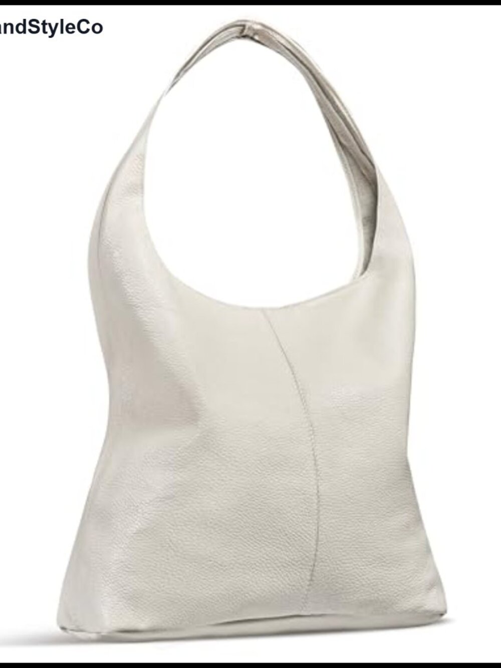 Genuine Leather Hobo Bag Zipper Large Slouchy Shoulder Purse